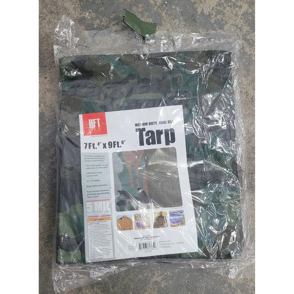 Harbor Freight Tool Camouflage Storage Covers Garden Tarp 7ft 4